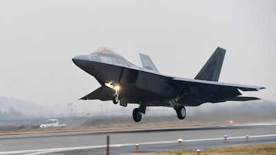 The installation of the 'kill switch' is crucial due to the highly sensitive nature of the software and data systems housed within the F-22. (AP/File)