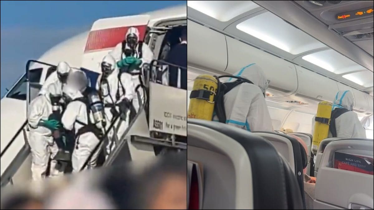 Firefighters In Hazmat Suits Storm British Airways Flight After Passengers Fall Sick | Video