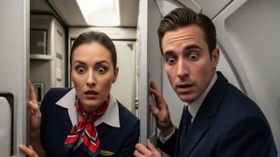 The flight attendant was sweating heavily, speaking incoherently, and appeared visibly angry. (AI Generated/News18 Hindi)