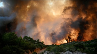France is battling its biggest wildfire this summer. (AFP)