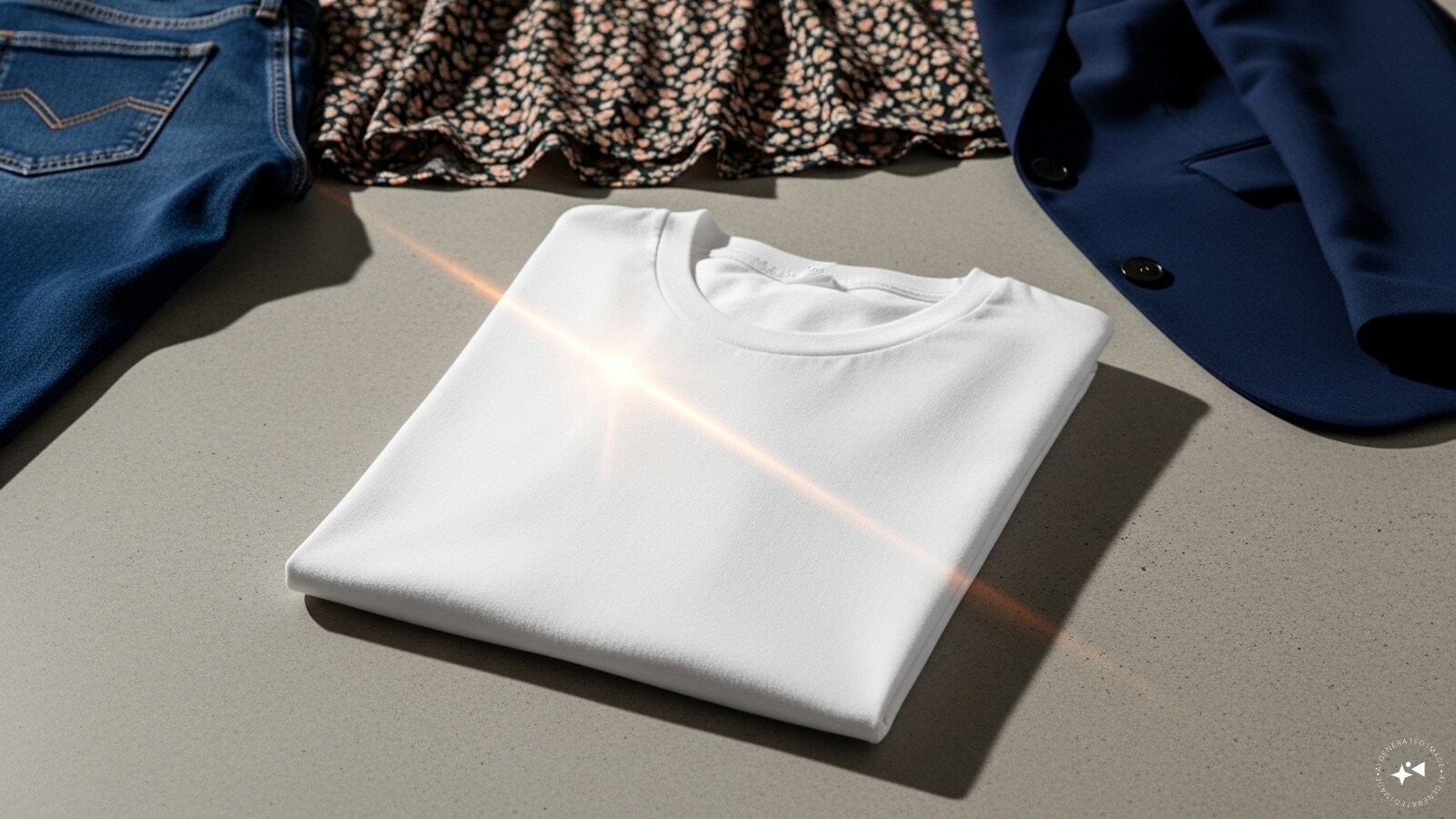 White T-Shirt: A classic crewneck or v-neck — perfect for layering or wearing solo with jeans, skirts, or blazers.