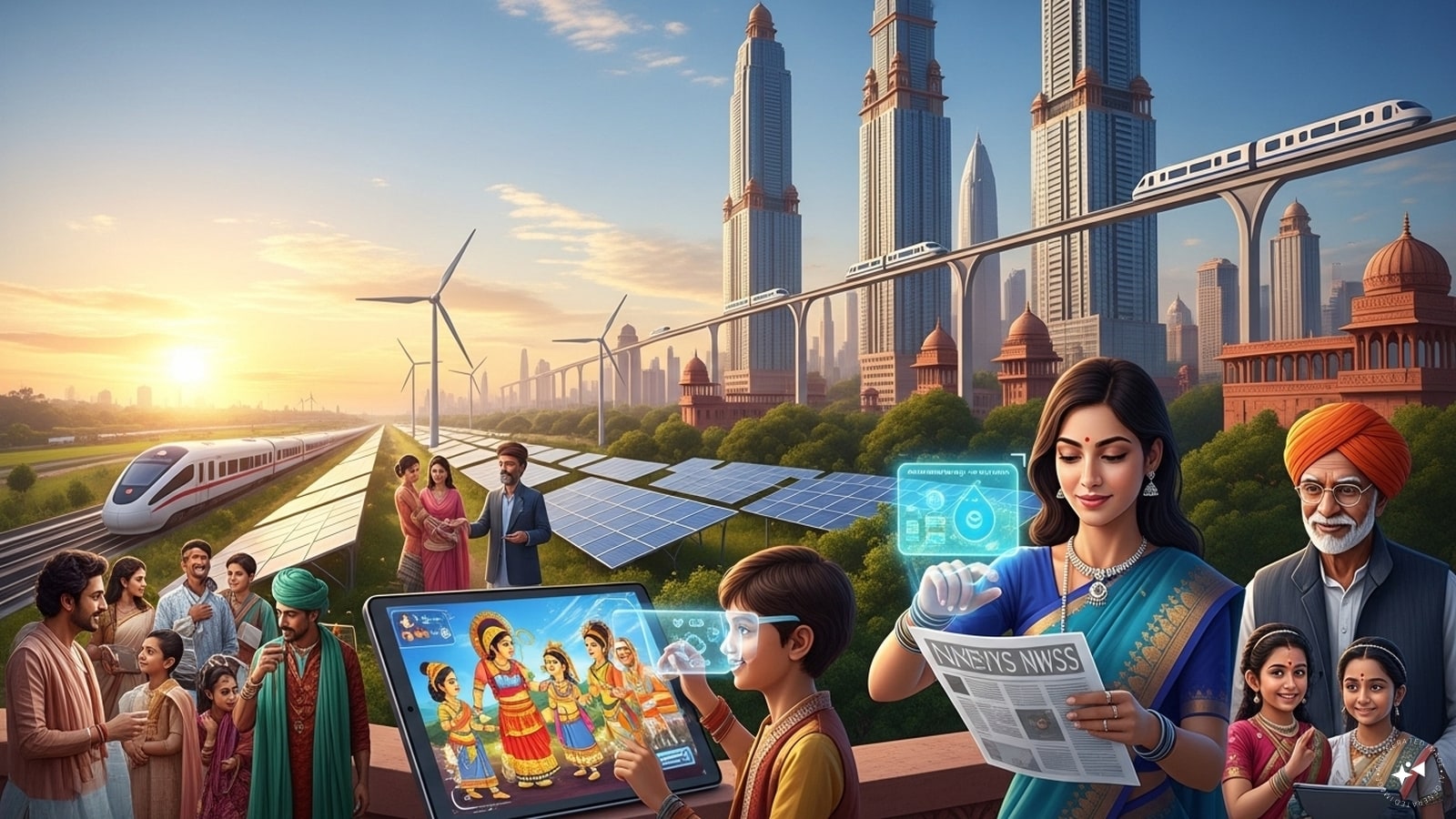 My vision for India: The short essay can highlight your vision for the India's future across different sectors.