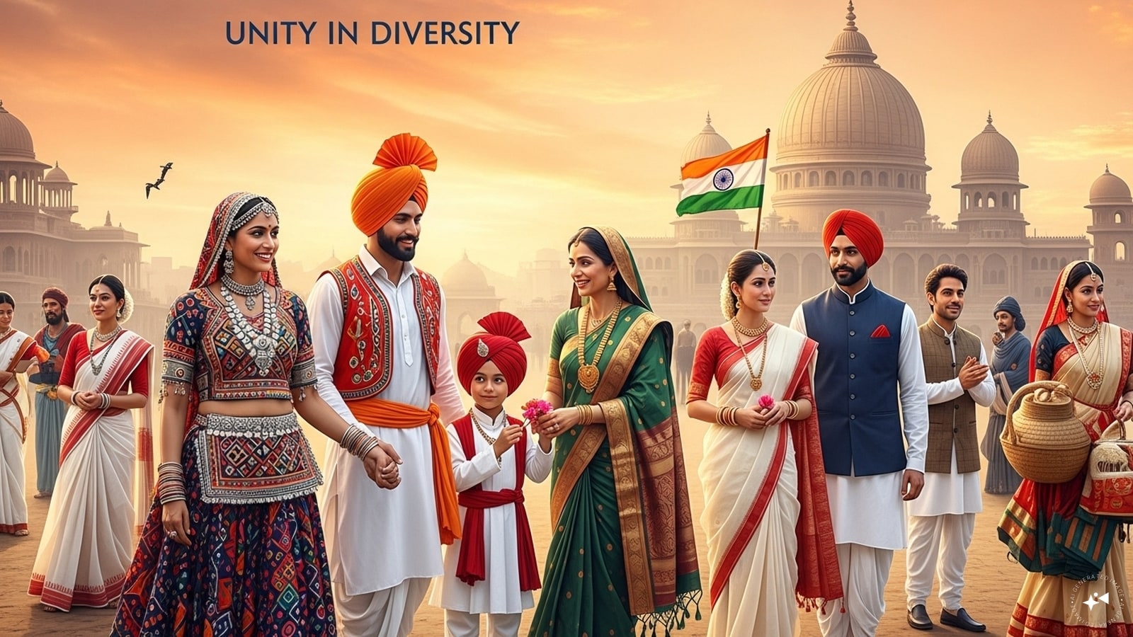 Unity in diversity: Your essay can talk about the rich cultural diversity of India.