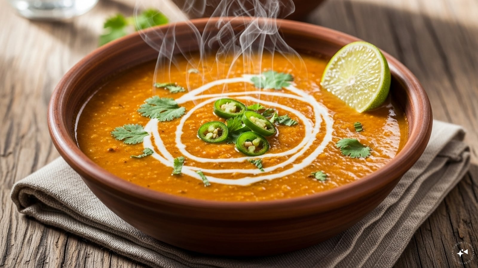 मसूर दाल सूप: प्रोटीन और फाइबर से भरा एक हल्का और पौष्टिक सूप, जो भूख को रोकने में मदद करता है और वजन घटाने का समर्थन करता है। (एआई उत्पन्न छवि) मसूर दाल सूप: प्रोटीन और फाइबर से भरा एक हल्का और पौष्टिक सूप, जो भूख को रोकने में मदद करता है और वजन घटाने का समर्थन करता है। (एआई उत्पन्न छवि)