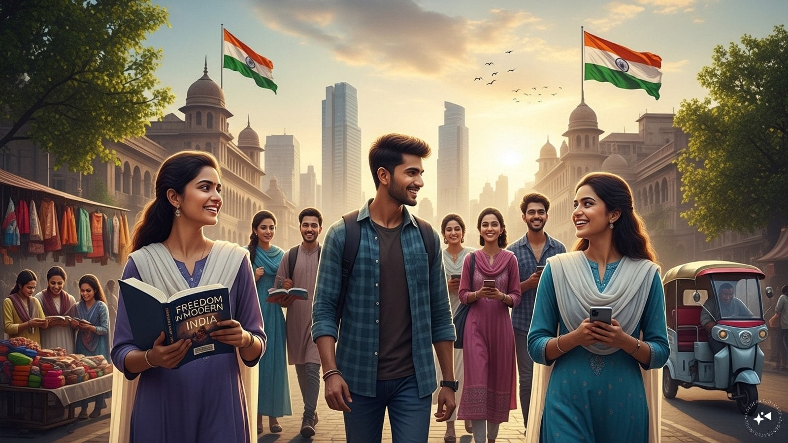Meaning of freedom in modern India: This essay can focus on what it means to be free in today's India.