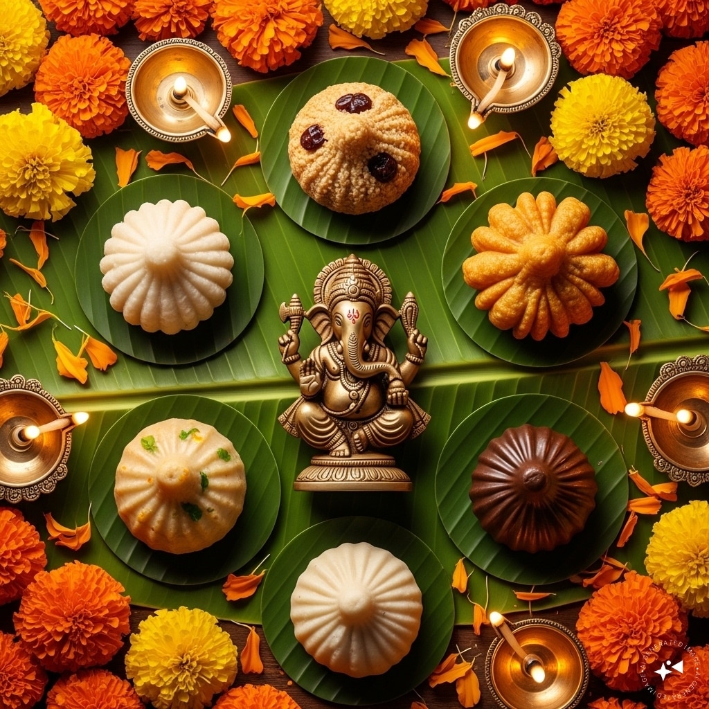 Sweeten your Ganesh Chaturthi with Ganpati Bappa’s favourite treat — modaks, in 5 tasty styles (AI generated image)