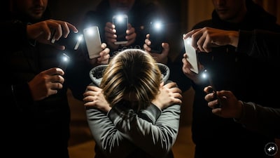 The images of several Chinese women, including minors, were leaked on a private Telegram channel. (AI-Generated Image)