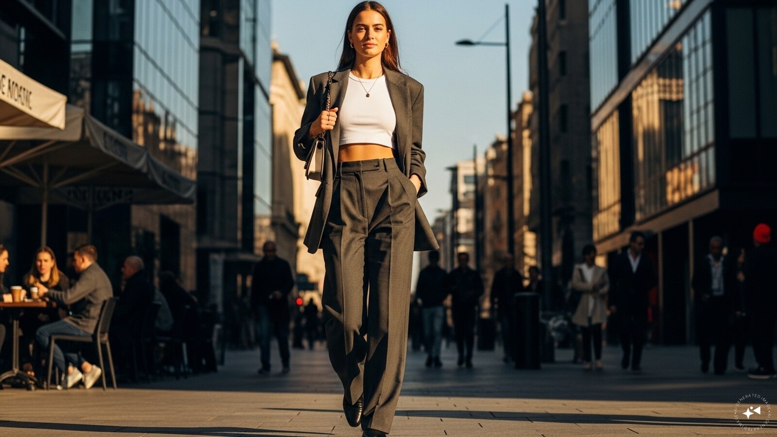 Tailored Trousers: Pair with tees, blazers, or crop tops — they instantly make any outfit look polished.