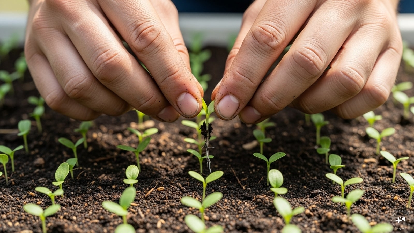 STEP 4: Thin seedlings: Once the seedlings emerge and grow a bit, thin them out to give them enough space to develop. STEP 4: Thin seedlings: Once the seedlings emerge and grow a bit, thin them out to give them enough space to develop.