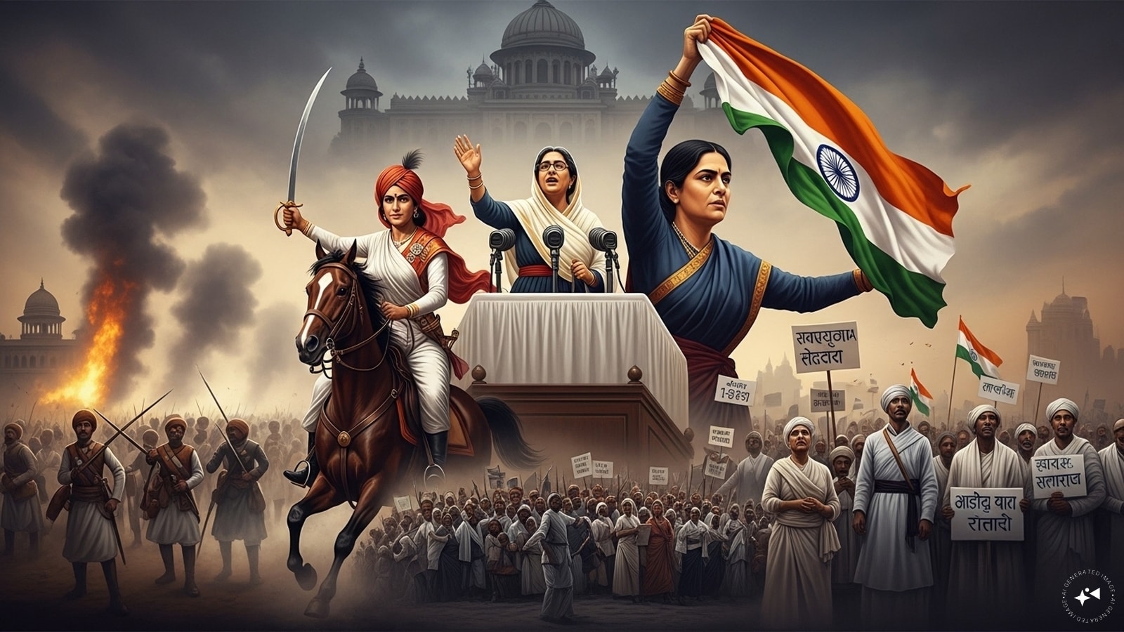 Women's role in India's freedom struggle: The long essay can look at the contribution of the women leaders, including Rani Lakshmi Bai, Sarojini Naidu, and Madam Bhikaji Cama.