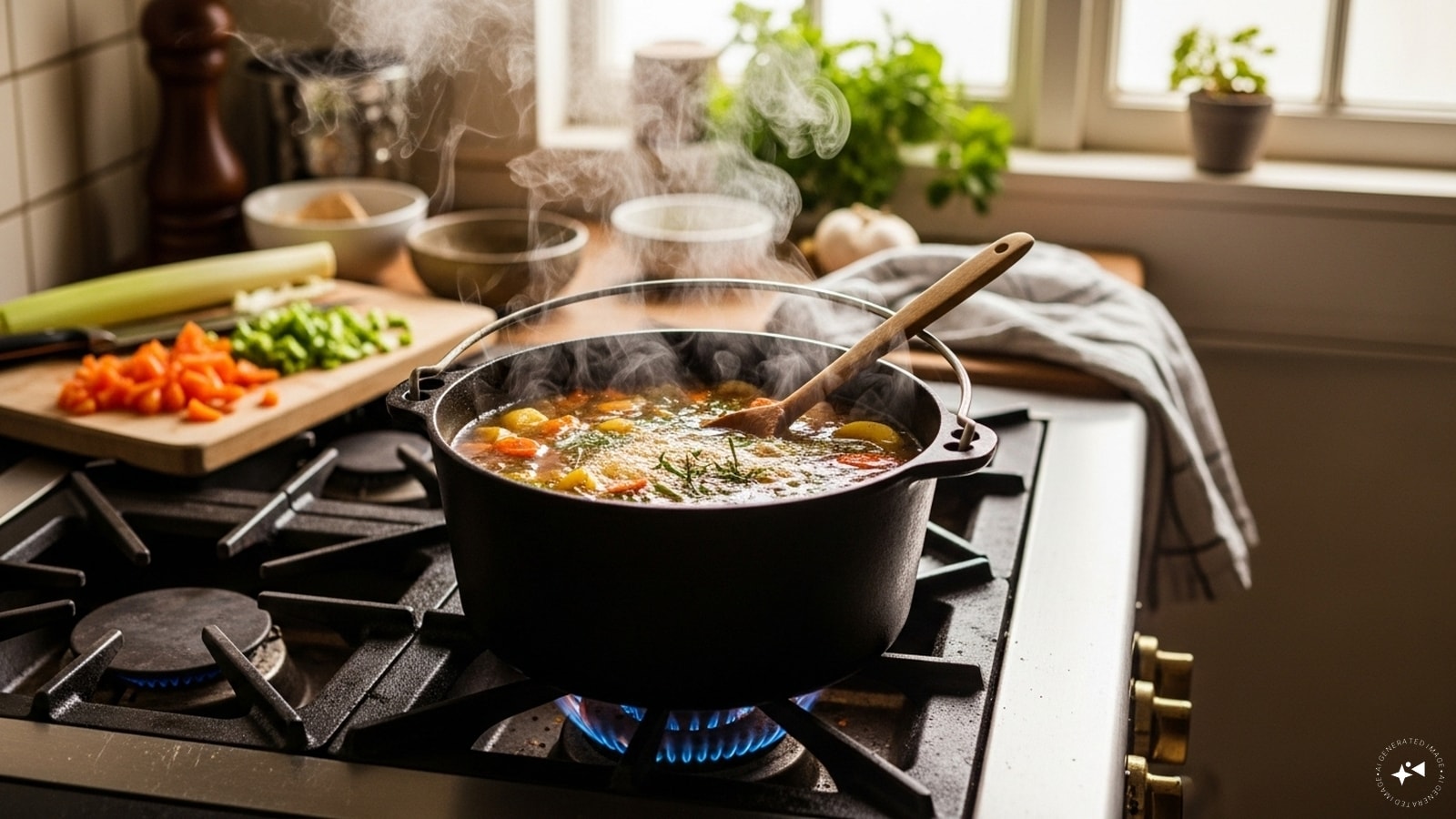 Simmer To Reduce: Let the soup simmer uncovered so excess liquid evaporates — this naturally thickens the base without any added ingredients. Simmer To Reduce: Let the soup simmer uncovered so excess liquid evaporates — this naturally thickens the base without any added ingredients.