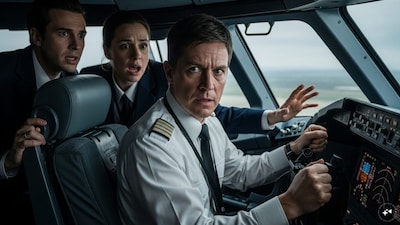 The pilot’s actions, deemed unprofessional and potentially dangerous, led to his swift suspension while the plane was still in the air. (AI Generated)