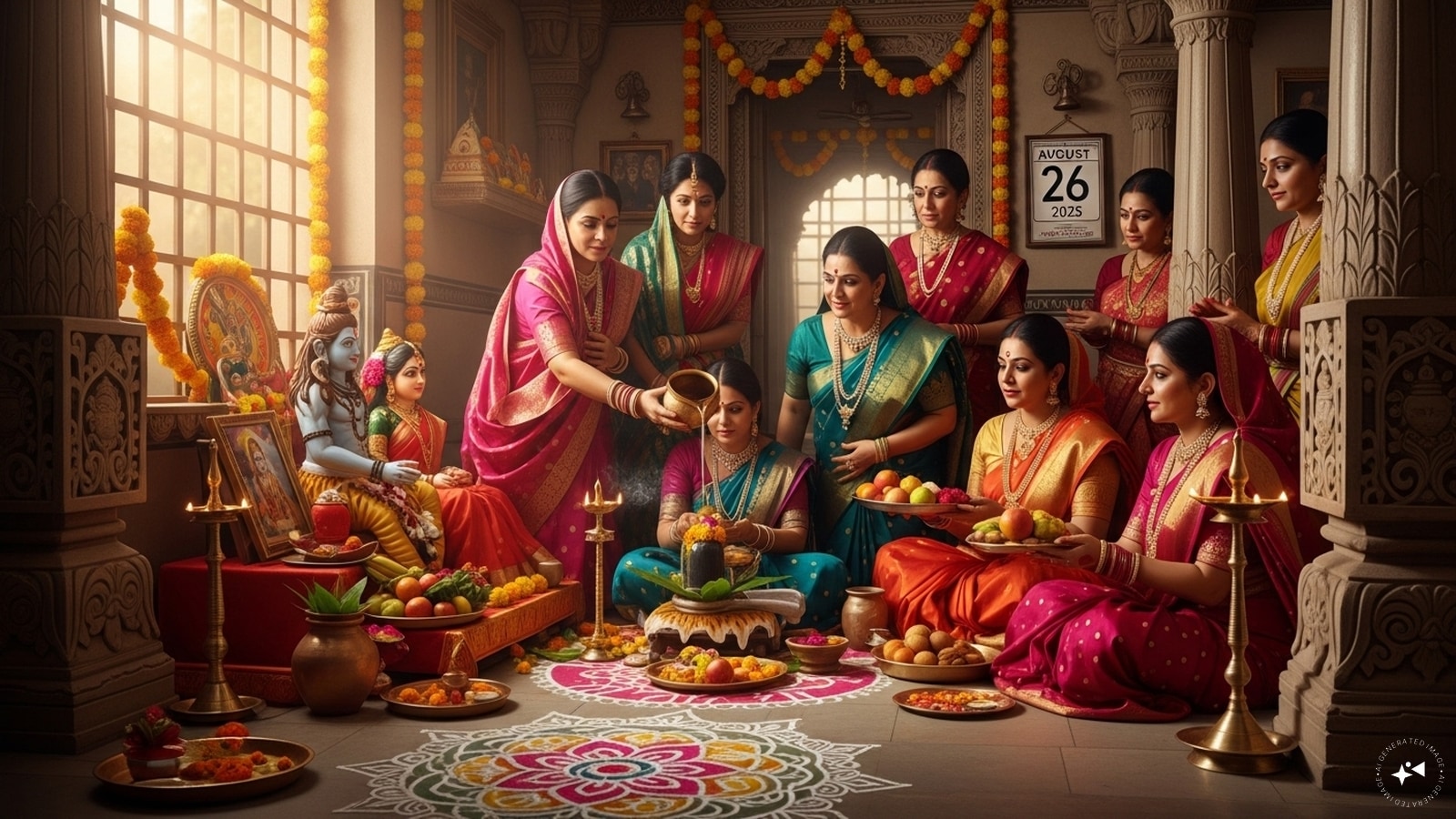 Hartalika Teej, marking the sacred union of Lord Shiva and Goddess Parvati, is being celebrated across the country today, August 26, 2025.