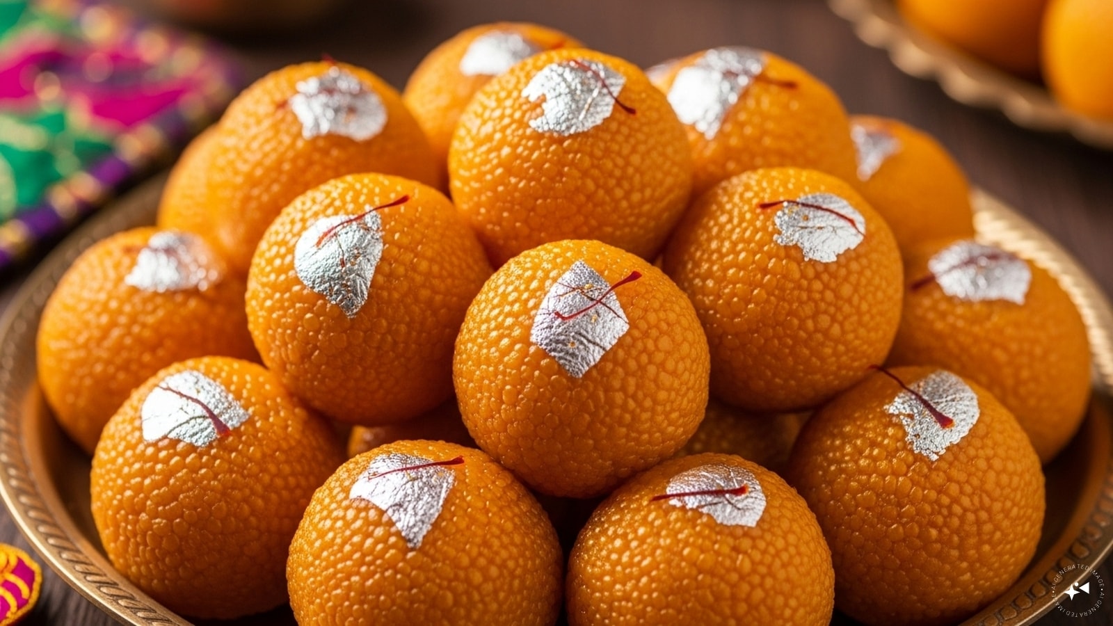 Shape the mixture into small laddoos. (AI generated image) Shape the mixture into small laddoos. (AI generated image)