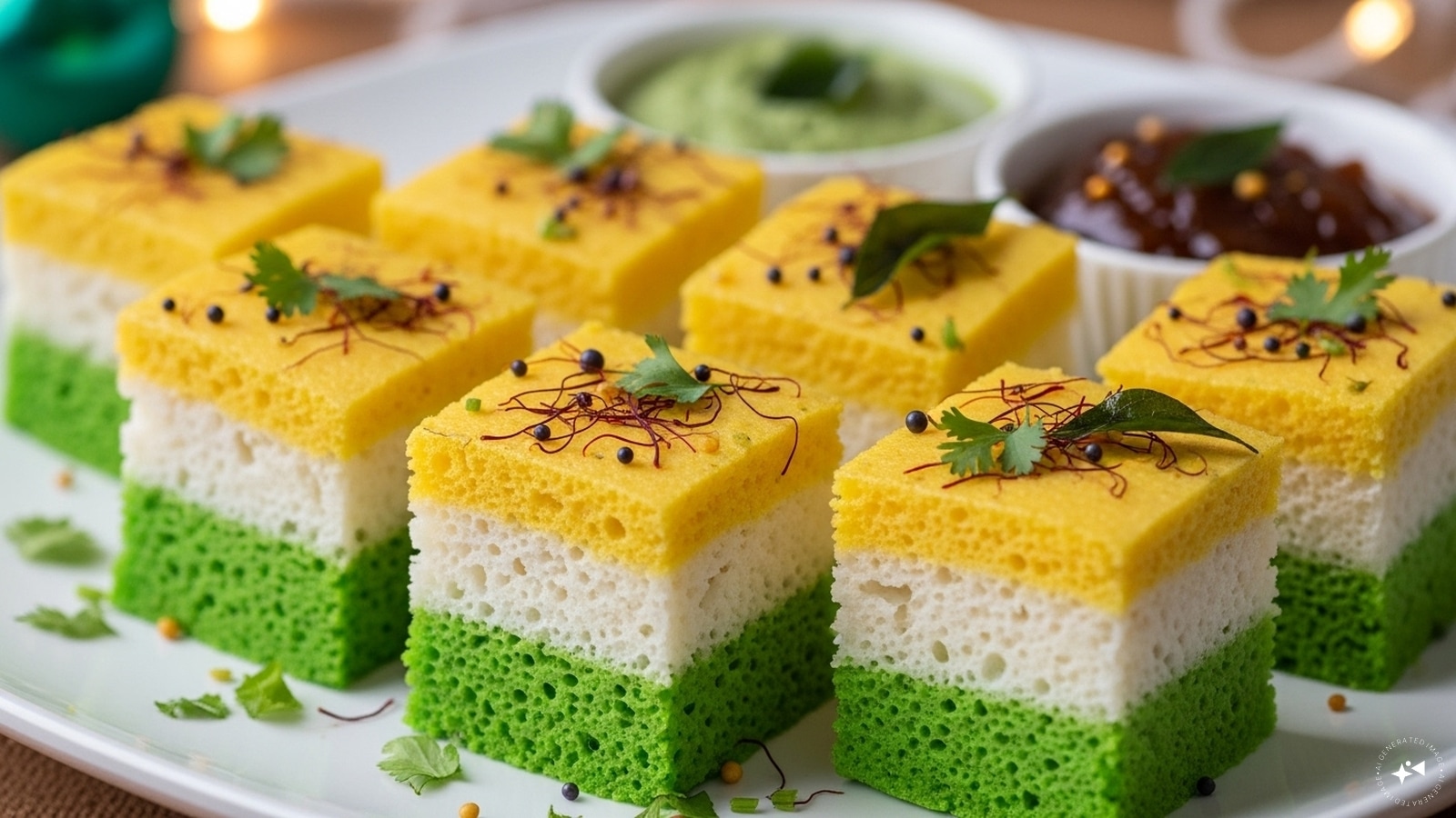 Tricolour Dhokla