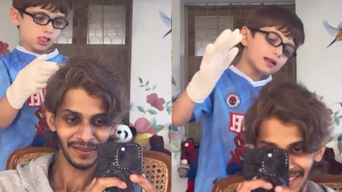 Nakuul Mehta's Son Acts as a Mini Hairdresser in Video