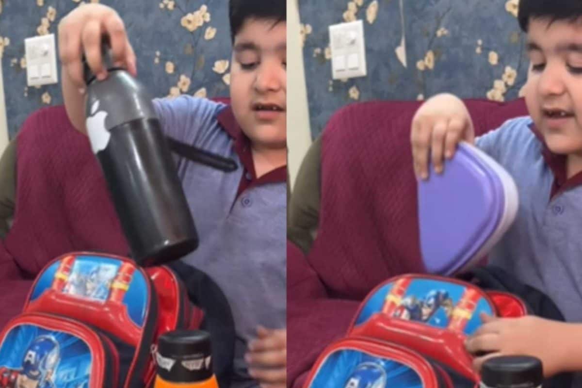 ‘Padhte Kab Ho?’: Man Reacts To Son’s 3 Tiffin Boxes, 2 Bottles | Video