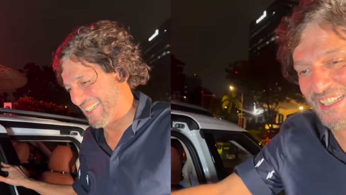 Chunky Panday and Wife Spotted After Party in Mumbai Rain