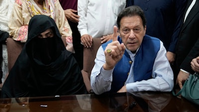 Former Pakistan PM Imran Khand and his wife Bushra Bibi are lodged in a jail in Rawalpindi. (AP Photo)