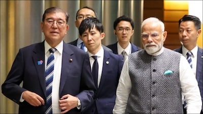 Japan PM Shigeru Ishiba with Prime Minister Narendra Modi. (PMO)
