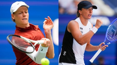 Jannik Sinner (left) and Iga Swiatek (AP Photo)