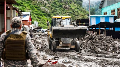 Search and rescue work underway after a cloudburst in J&K's Kishtwar. (PTI)
