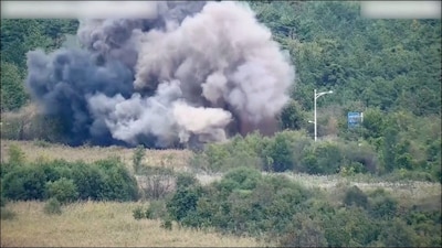 North Korea has blown up several inter-Korean roads to create a barrier in the heavily fortified border with South Korea. (Reuters File Image)