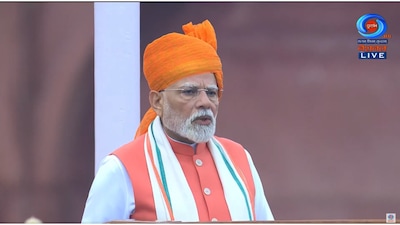 Prime Minister Narendra Modi delivers the Independence Day Speech at the Red Fort on Friday. 