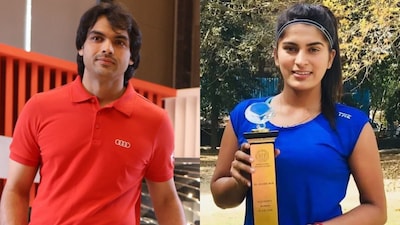 Neeraj Chopra (left) and Himani Mor (IG/neeraj____chopra/himani_mor_chopra)
