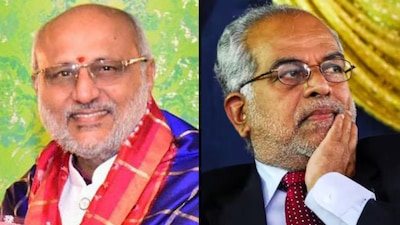 CP Radhakrishnan (left) and Sudershan Reddy. (PTI/File)