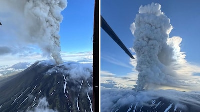The volcano eruption. (X/Volcahic, Volcaholic1)