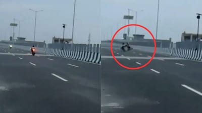 Screengrab of the viral video capturing accident