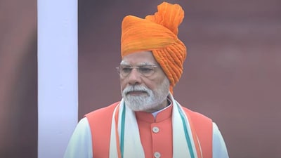 PM Modi during Independence Day address. 