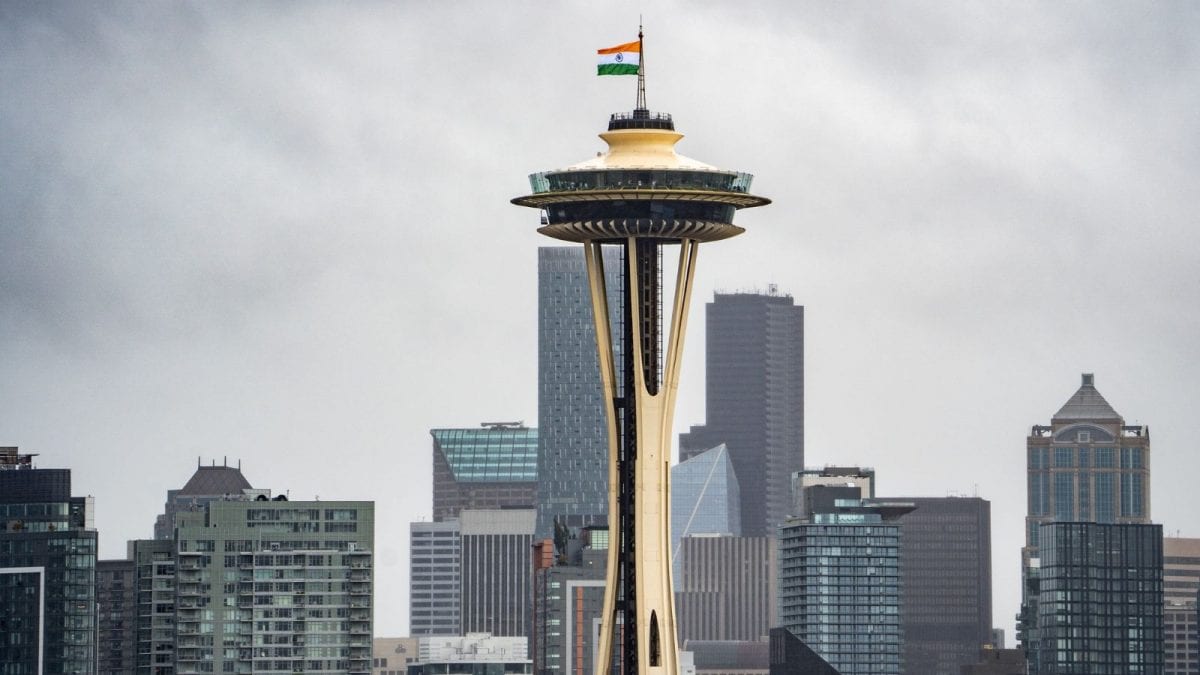 In A First, Indian Tricolour Hoisted On Seattle's Iconic Space Needle To Mark Independence Day