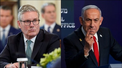 British PM Keir Starmer and Israeli PM Benjamin Netanyahu. (Reuters/File)