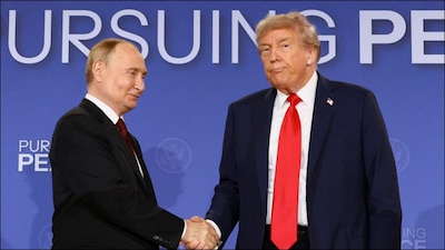 US President Donald Trump and Russian President Vladimir Putin in Alaska. (Reuters)