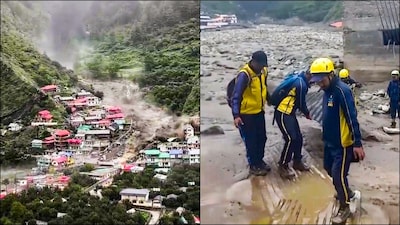Rescue operations continue after a deadly cloudburst in Uttarkashi. (PTI)