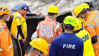 Visual from the landslide site. (Image: X/@chamolipolice)