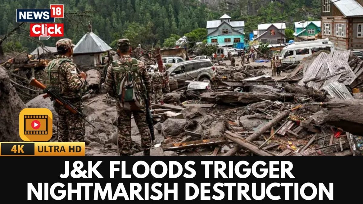 <div>J&K Floods Sweep Through Neighborhoods Causing Mass Destruction, Rescue Ops Underway | 4K | N18G</div>