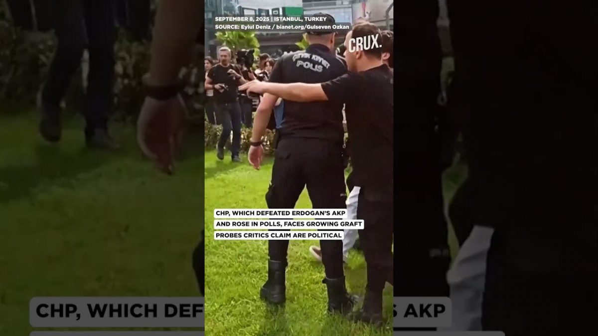 Turkish Police Fire Tear Gas As Scuffles Erupt Outside Opposition CHP Headquarters In Istanbul