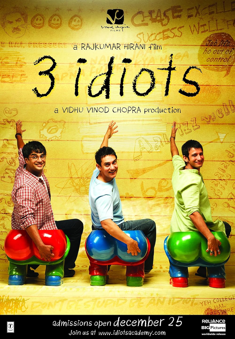 3 Idiots (2009): Written and directed by Rajkumar Hirani, this comedy-drama featured Aamir Khan, R. Madhavan and Sharman Joshi in the lead roles, with Kareena Kapoor, Boman Irani, Mona Singh and Omi Vaidya in supporting roles. It struck a chord with audiences and became the highest-grossing film of 2009. (News18 Hindi)
