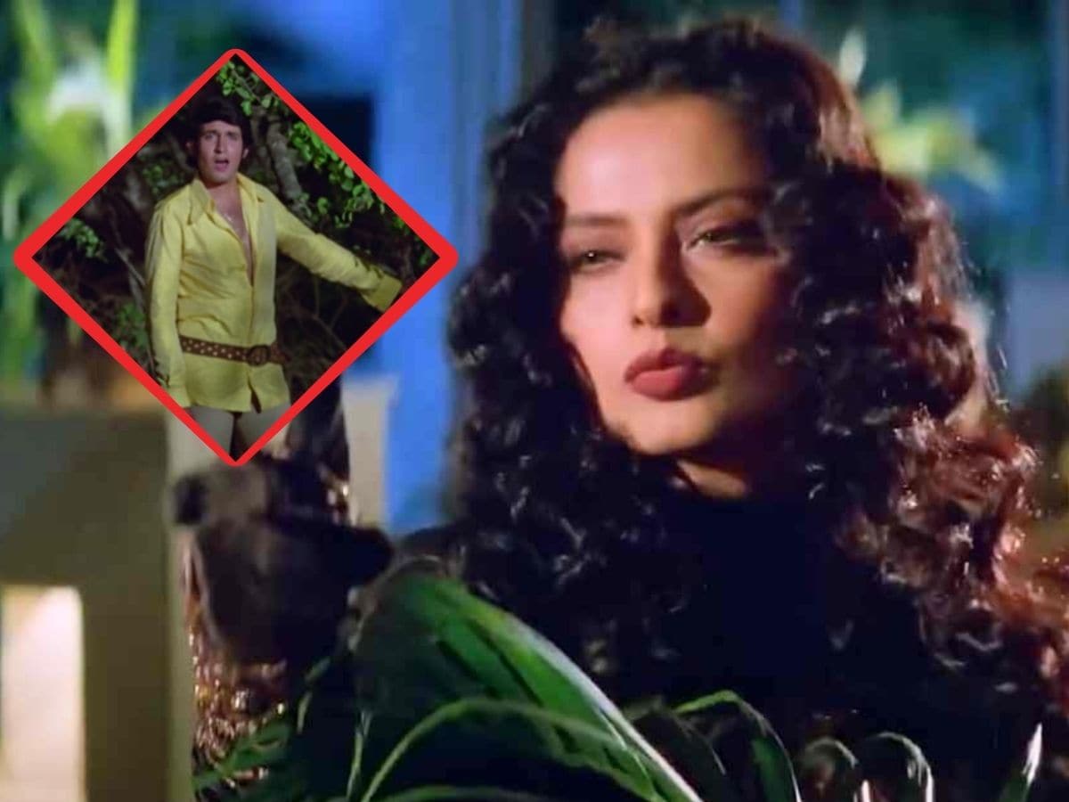 Rekha and Kiran Kumar in a vintage still-a glimpse into Bollywood's past