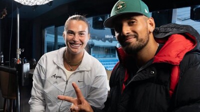 Aryna Sabalenka with Nick Kyrgios (X)