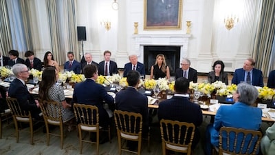 Trump meet US tech firm executives (AFP Image)