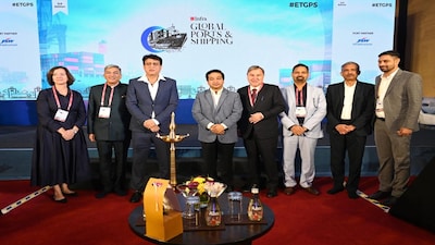 Fisheries and Ports Minister Nitesh Rane was speaking at the inauguration of the third Global Ports and Shipping Summit at Taj Santacruz. Pic/News18 