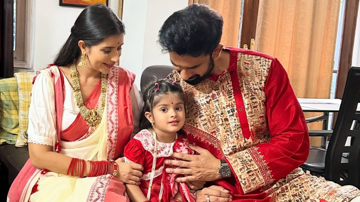 Devoleena Celebrates Durga Puja with Son Joy