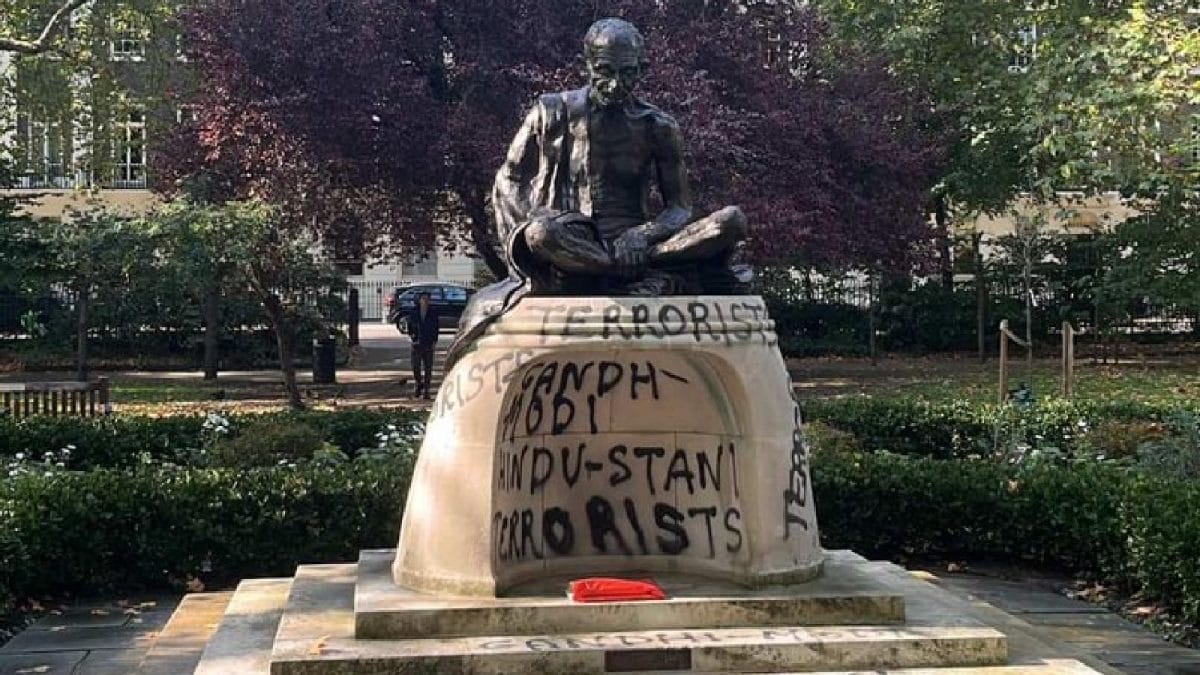 <div>Indian High Commission Condemns Gandhi Statue Vandalism In London: 'Shameful Act'</div>