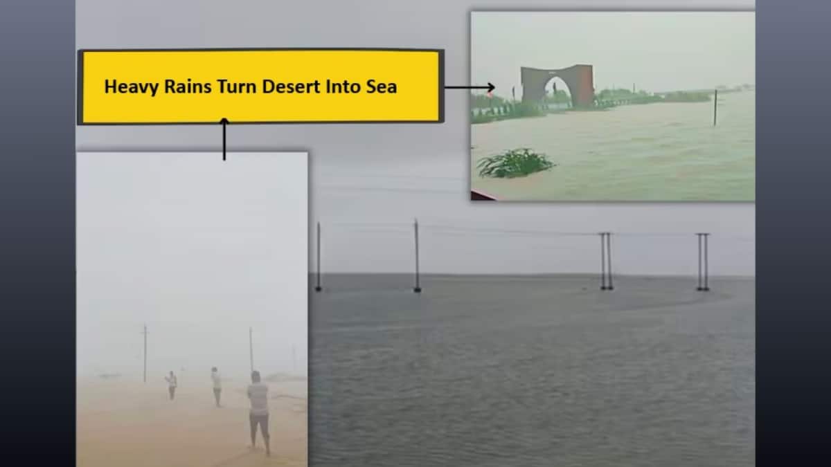 Gujarat Desert Turns Into Sea As Banas River Overflows Amid Torrential Rains