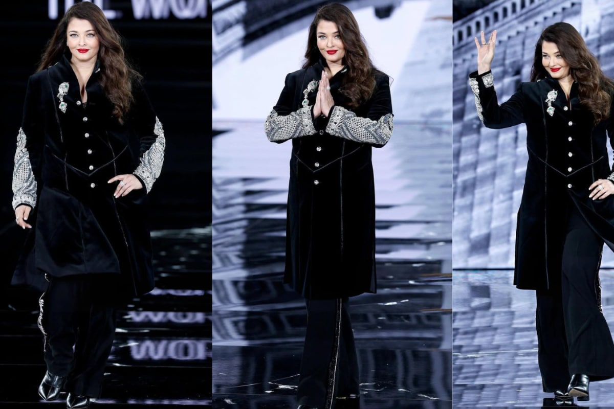 Aishwarya stuns in sherwani at Paris Fashion Week
