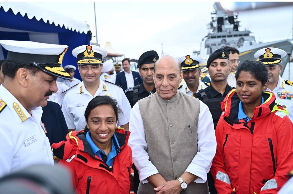Lt Cdr Roopa A is from Pondicherry. She joined the Indian Navy in June 2017. Lt Cdr Dilna K is from Kozhikode, Kerala. She was commissioned into Indian Navy in June 2014. Lt Cdr Roopa A is from Pondicherry. She joined the Indian Navy in June 2017. Lt Cdr Dilna K is from Kozhikode, Kerala. She was commissioned into Indian Navy in June 2014.